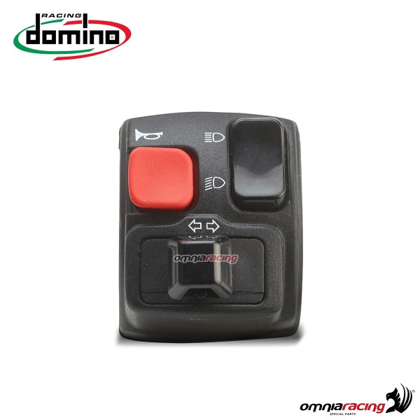 Domino left switch wired in technopolymer 2B series black color