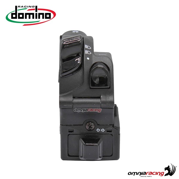 Domino left switch wired in technopolymer 8B series black color