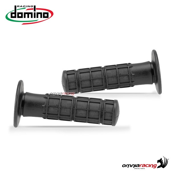 Coppia di manopole Domino 1131 Cross indoor in gomma termoplastica colore Nero