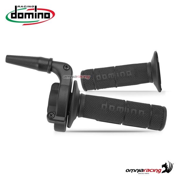 Domino aluminum throttle control 4T with grips Black color