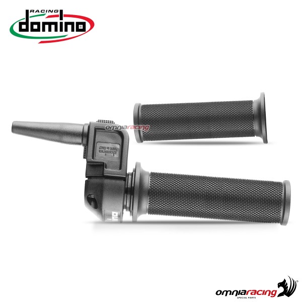 Domino technopolymer throttle control Minicross with grips Black color