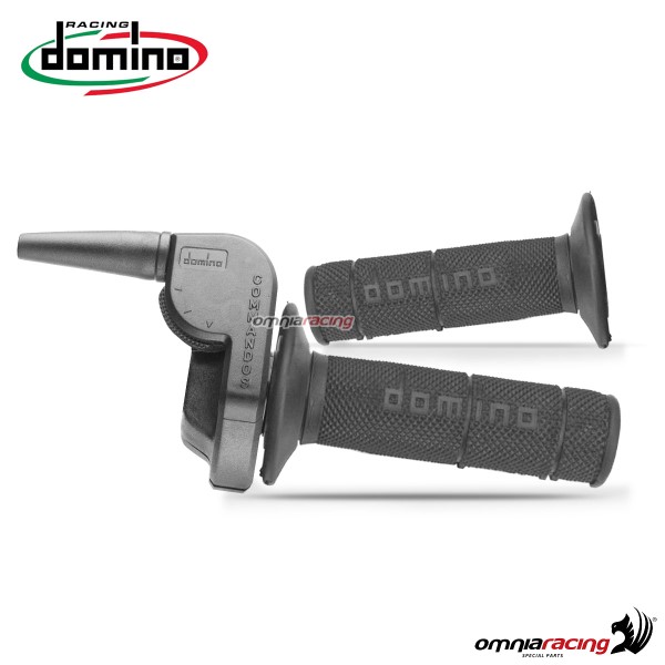 Domino technopolymer throttle control Commandos with grips Black color