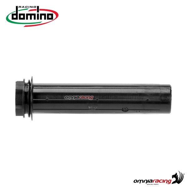 Domino technopolymer throttle tube XM2/Endcross for 125 mm grips end open black color