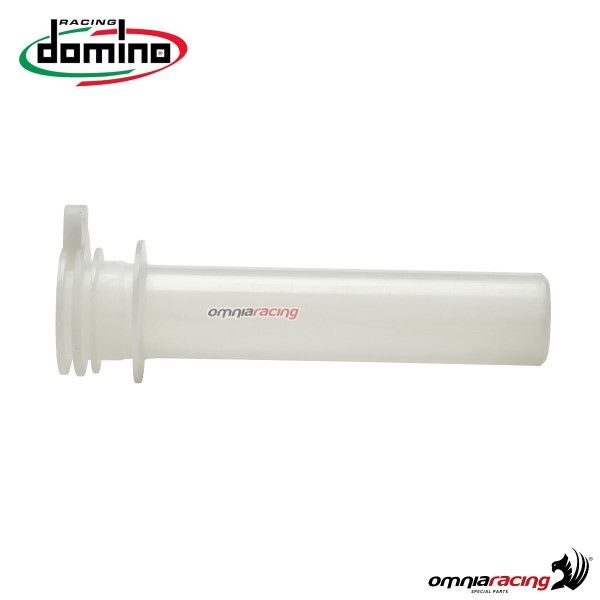 Domino technopolymer throttle tube HR for 120 mm grips end closed white color