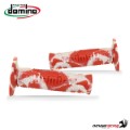 Coppia di manopole Domino A260 Snake in gomma termoplastica bicomponente colore Snake Rosso/Bianco