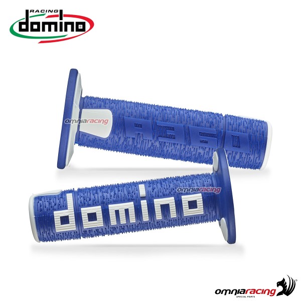 Coppia di manopole Domino A360 in gomma termoplastica bicomponente colore Blu/Bianco