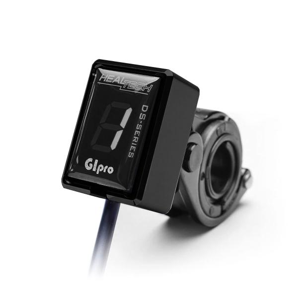 Healtech GIpro mount black aluminum handlebar gear indicator support