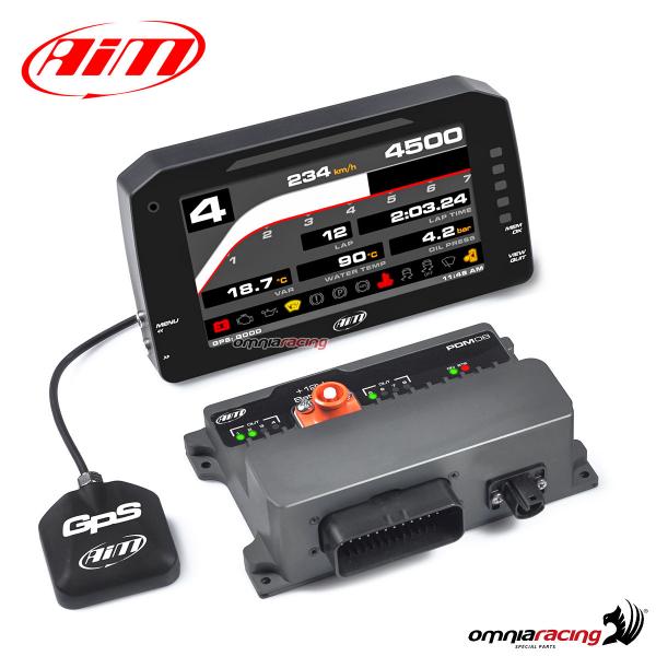 Kit PDM08 AIM Strumentazione digitale TFT D 6" Icons cruscotto per auto con modulo GPS 400