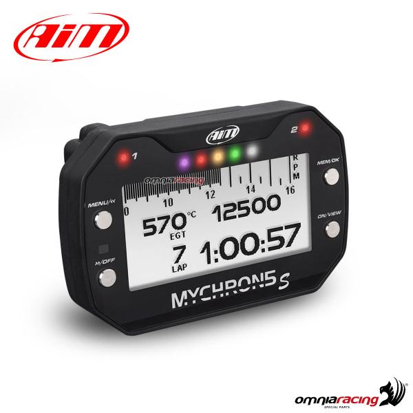 Strumentazione digitale AIM MyChron5S 2T cruscotto GPS per kart con TR M10 + prolunga 2 TC + 1TR