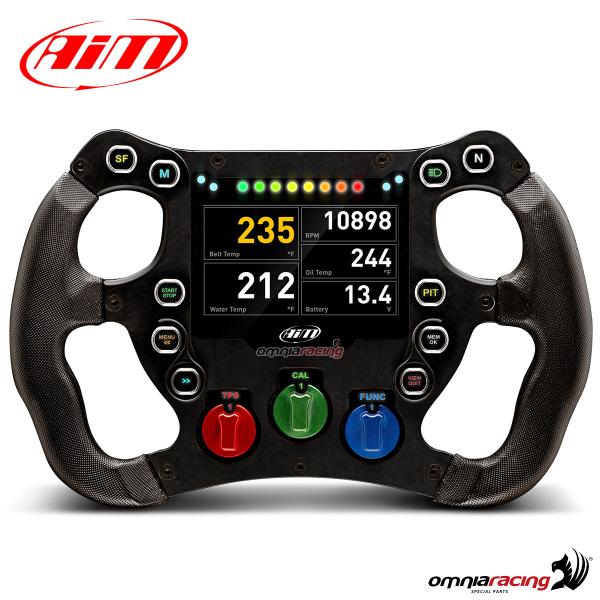 AIM Formula Steering Wheel 4 280mm with integrated configurable TFT display SW4
