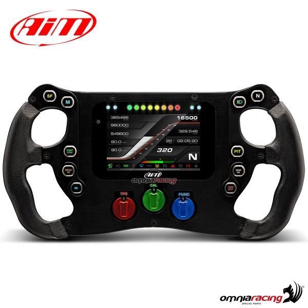 AIM Formula Steering Wheel 4 350mm with integrated configurable TFT display SW4