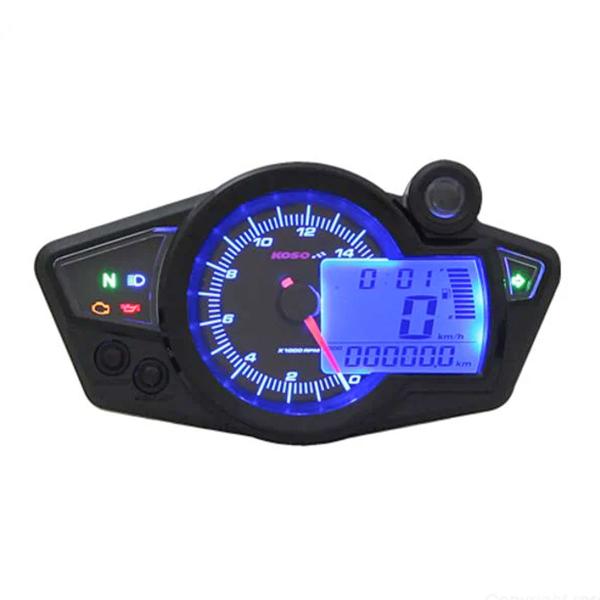 KOSO RX1N+ GP Style LCD black/blue digital dashboard Speedometer