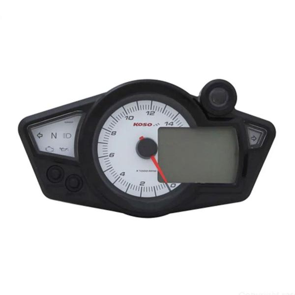 KOSO RX1N+ GP Style LCD white/blue digital dashboard Speedometer