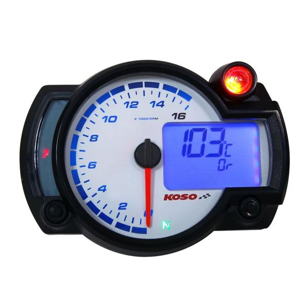 KOSO RX2NR+ Speedometer with Gear Shift Light and Temperature Warning