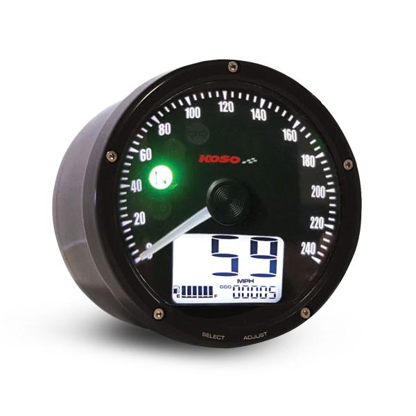 Tachimetro nero KOSO D75 universale retroilluminato