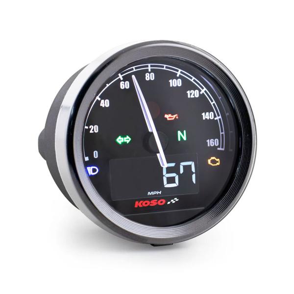 KOSO D60 TNT-05 silver universal digital dashboard Speedometer