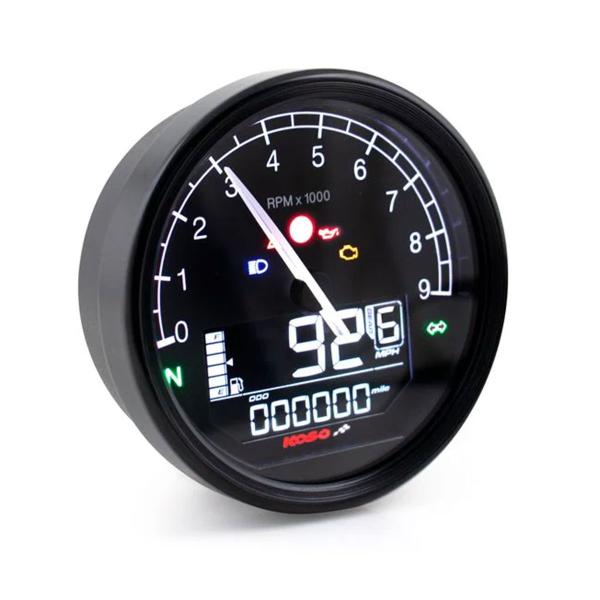KOSO D80 TNT-05 black digital dashboard Speedometer ABE