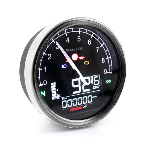 KOSO D80 TNT-05 silver digital dashboard Speedometer ABE