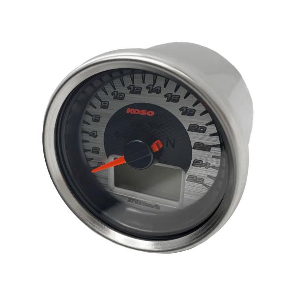 Strumentazione KOSO Chrome-Style Tachimetro cromato universale Display LCD