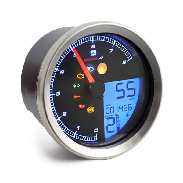 KOSO LCD black dashboard Speedometer Yamaha XV950/Bolt/SCR950