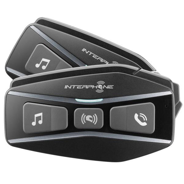Coppia Interfono moto Interphone U-COM16 Mesh 2.0 ultra slim con speaker HD da 40mm