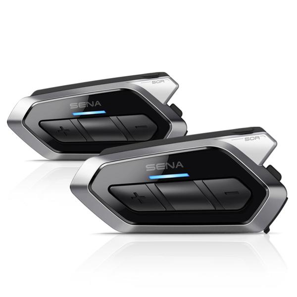 Doppio Interfono SENA 50R DUAL comunicazione Mesh casco moto SOUND BY Harman Kardon