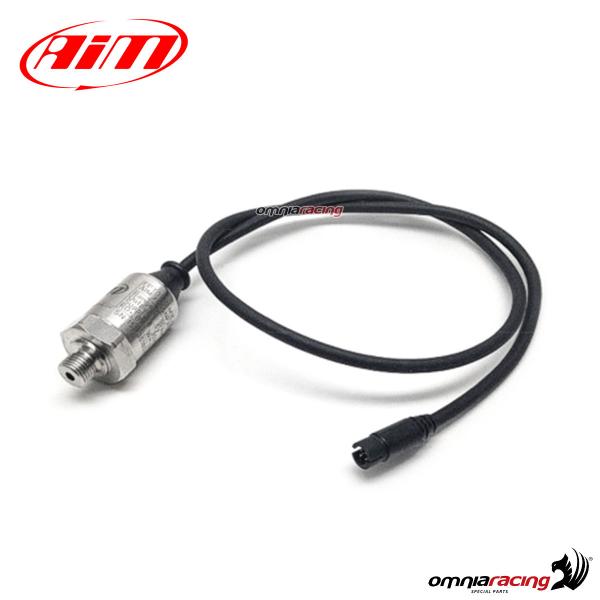 Sensore di pressione 0-10 bar/0-145 PSI AIM con connettore/filetto M10 lunghezza 30 cm