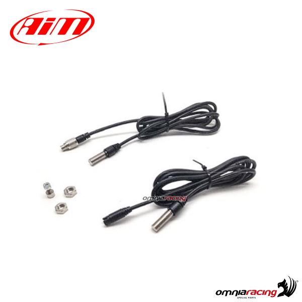 Sensore velocità magnetico auto/moto AIM con connettore/filetto Binder 712 lunghezza 170 cm