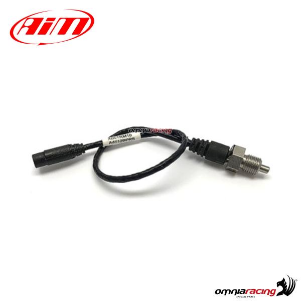 Termoresistenza acqua PT100 AIM con connettore/filetto M10 lunghezza 30 cm