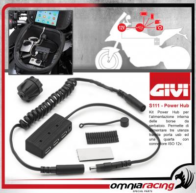Givi S111 Power Hub with USB Hub for the electrical feed for the tank bags