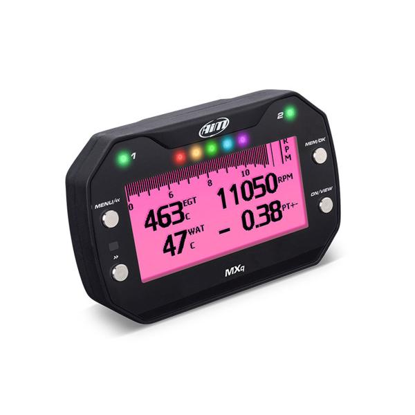 AIM MXm compact digital display dashboard logger with CAN/OBDII/K-Line cable