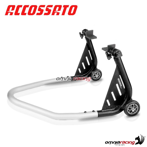 Rear disassembled stand Accossato provided with L shape bracket silver color