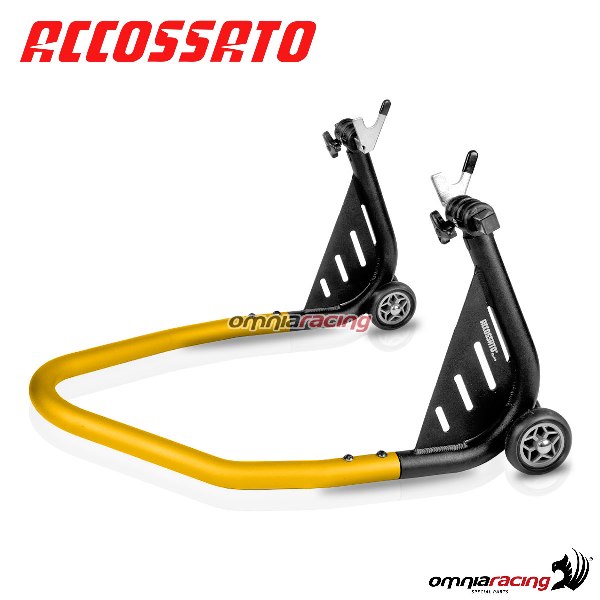 Rear disassembled stand Accossato provided with V shape bracket gold color