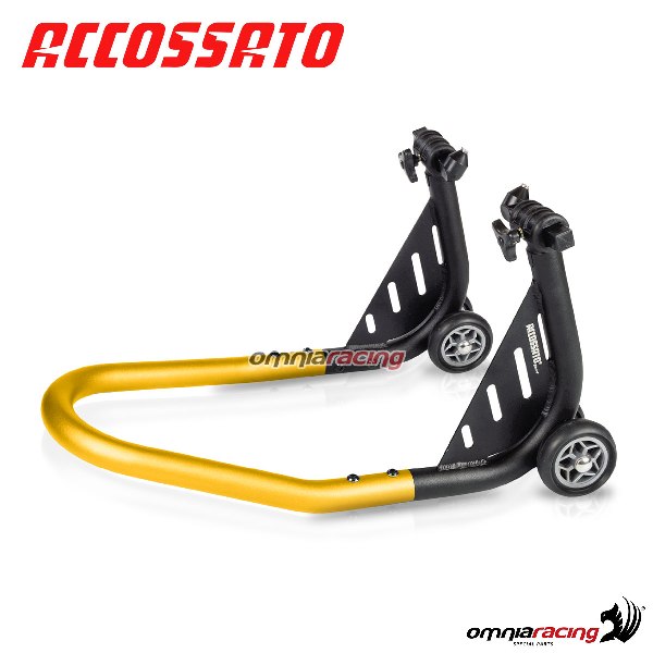 Cavalletto alza moto anteriore accossato colore oro