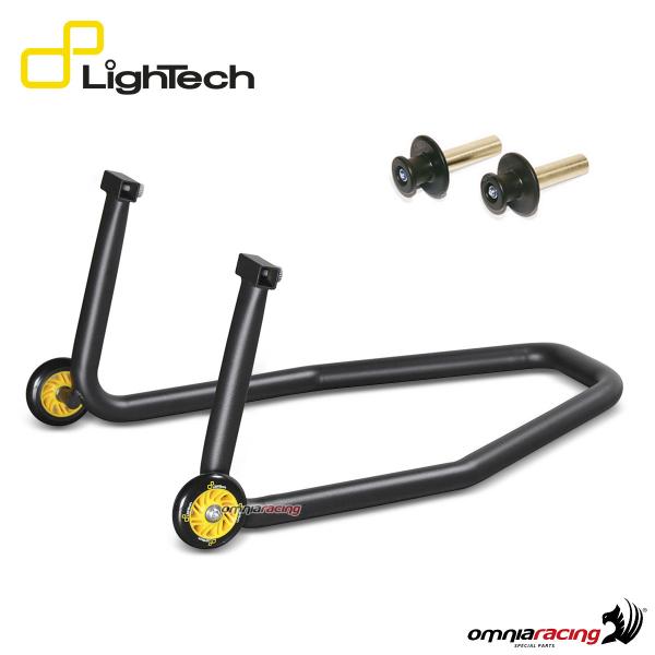 Cavalletto posteriore alzamoto Lightech in ferro con rulli