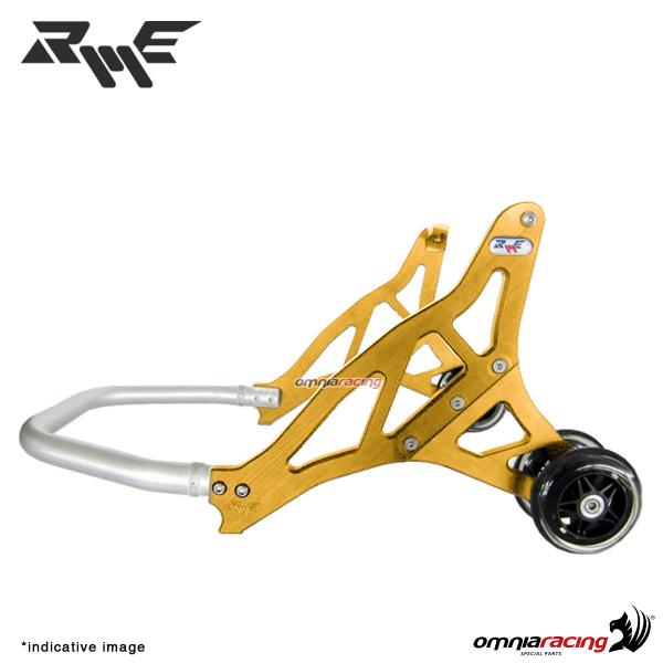 Robby Moto gold ergal front stand + Adjustable supports