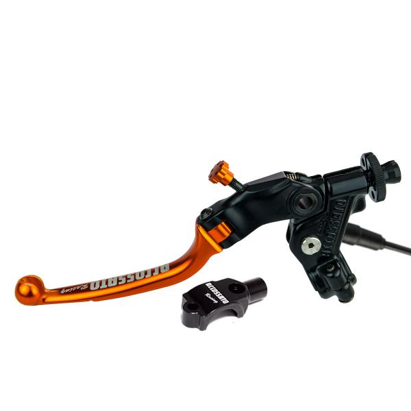 Comando frizione Accossato a cavo 24mm leva arancione snodata RST micro e supporto specchio M10