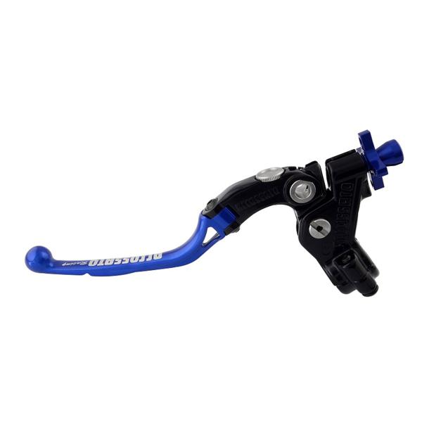 Comando frizione Accossato Racing a cavo 24mm leva blu snodata