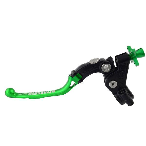 Comando frizione Accossato Racing a cavo 29mm leva verde snodata
