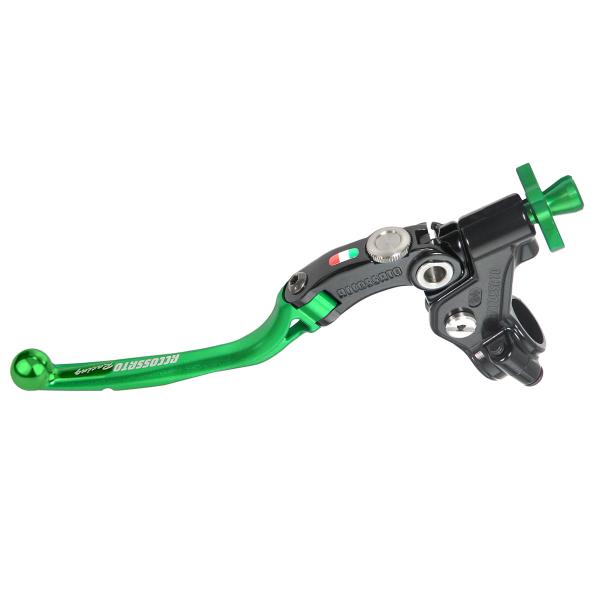 Comando frizione Accossato Racing a cavo 24mm leva verde snodata predisposizione attacco micro