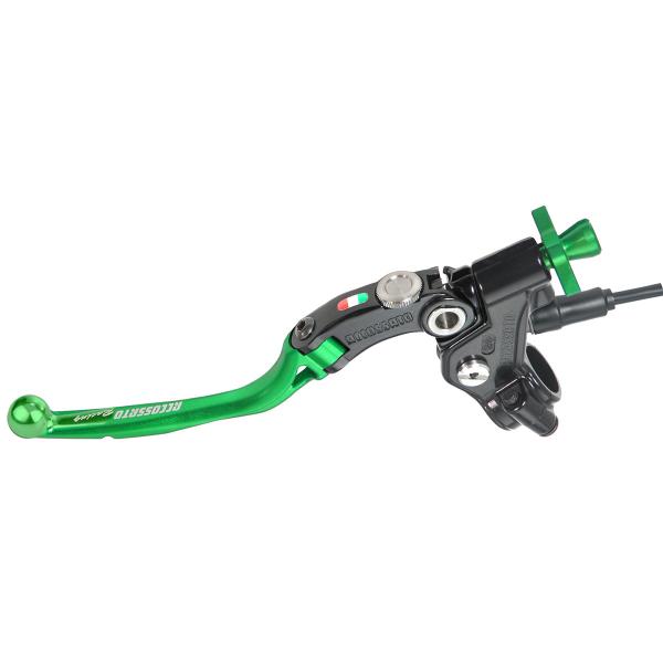 Comando frizione Accossato Racing a cavo 29mm leva verde snodata con micro incluso