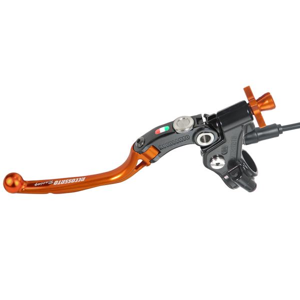 Comando frizione Accossato Racing a cavo 29mm leva arancione snodata con micro incluso