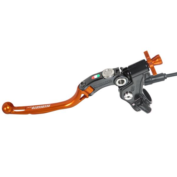 Comando frizione Accossato Racing a cavo 34mm leva arancione snodata RST con micro incluso