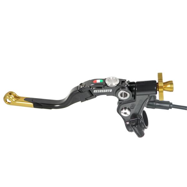 Comando frizione Accossato a cavo 32mm leva media oro Revolution con micro incluso