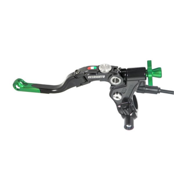 Comando frizione Accossato a cavo 29mm leva corta verde Revolution micro e supporto specchio M8