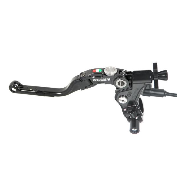 Comando frizione Accossato a cavo 24mm leva media nera Revolution micro e supporto specchio M10