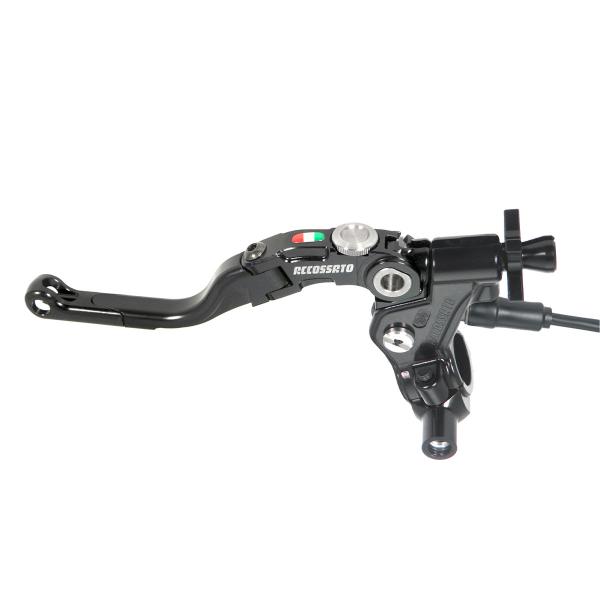 Comando frizione Accossato a cavo 34mm leva corta nera Revolution micro e supporto specchio M10