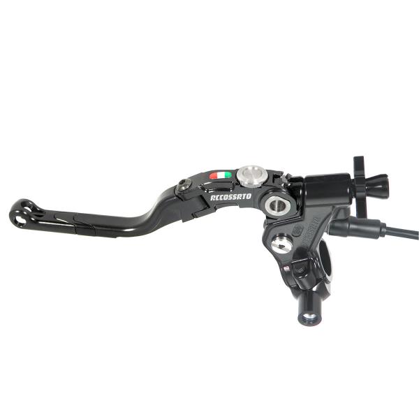 Comando frizione Accossato a cavo 34mm leva media nera Revolution micro e supporto specchio M8