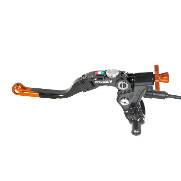 Comando frizione Accossato a cavo 29mm leva media arancio Revolution micro e supporto specchio M8