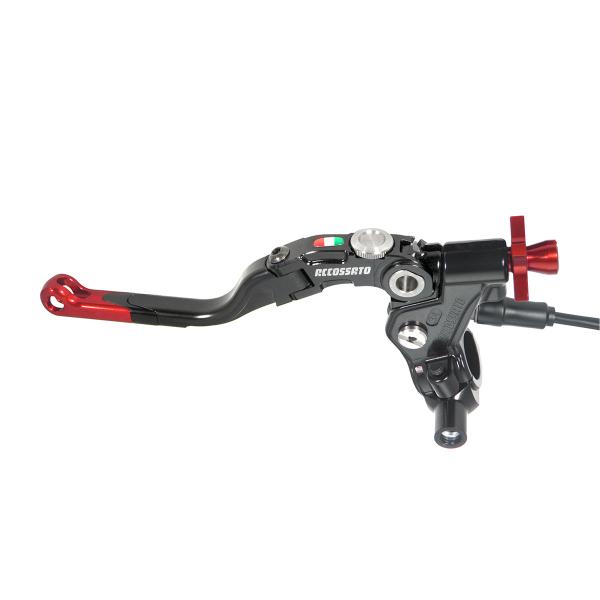 Comando frizione Accossato a cavo 34mm leva media rosso Revolution micro e supporto specchio M8